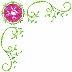 Flowers And Tree Embroidery Design 4 Flowers And Tree Embroidery Design 4